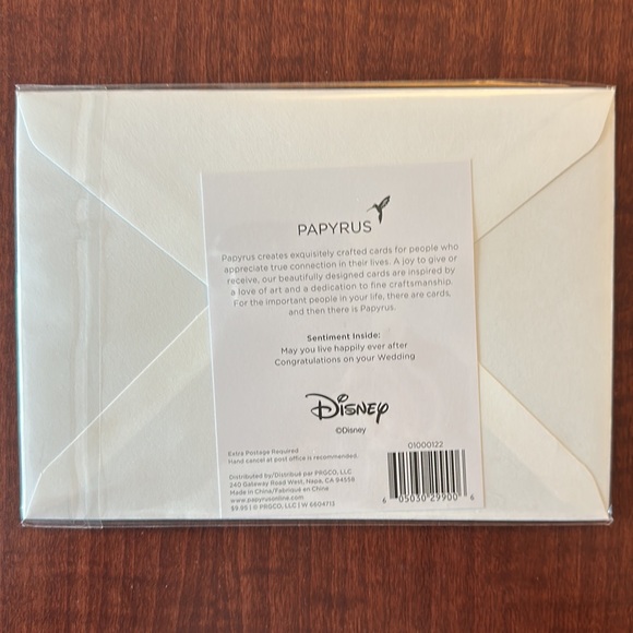 Papyrus Disney’s Cinderella’s Castle & Cinderella’s Carriage Wedding Cards - Picture 6 of 6